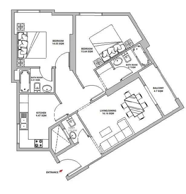 Nuaimia Two Tower (Offplan) – photo 6